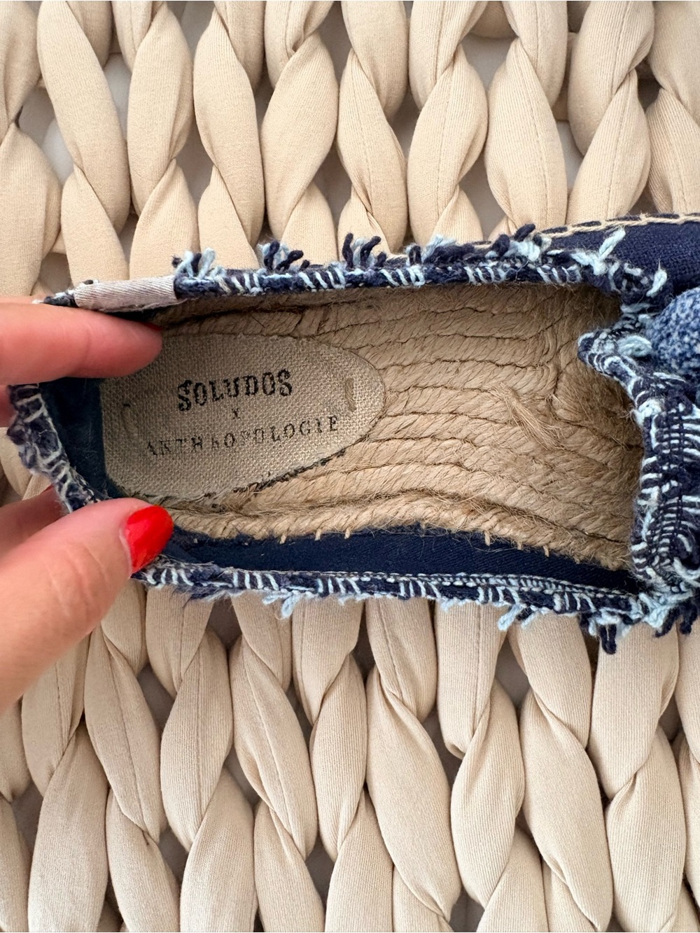 Soludos Navy Pom-Pom Espadrilles for Women - Picture 2 of 5